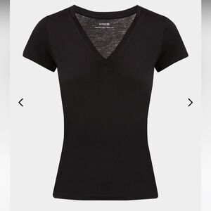 VINCE v-neck tee shirt black XS